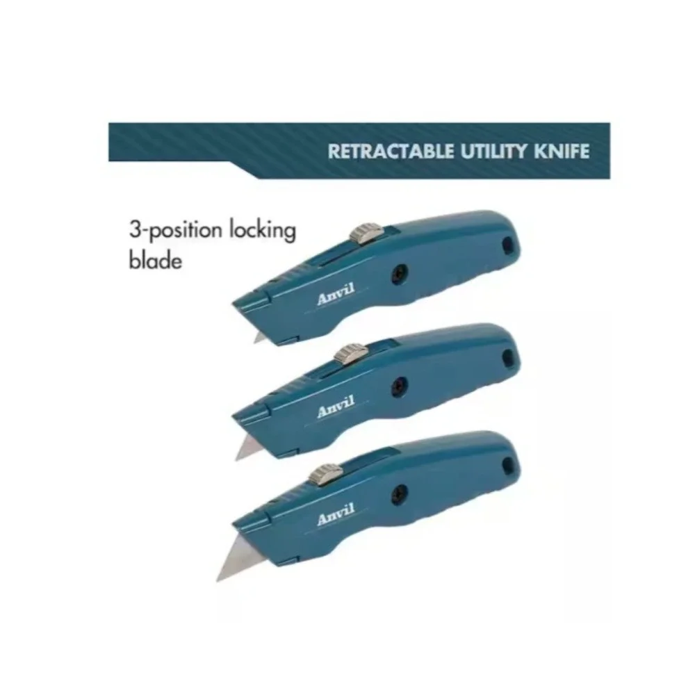 Anvil Snap and Retractable Utility Knife Set with Extra Blades